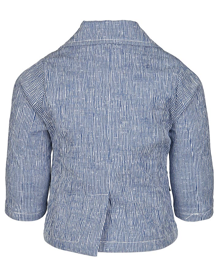 Jeans-Sakko HAFEN geringelt in denim/weiß
