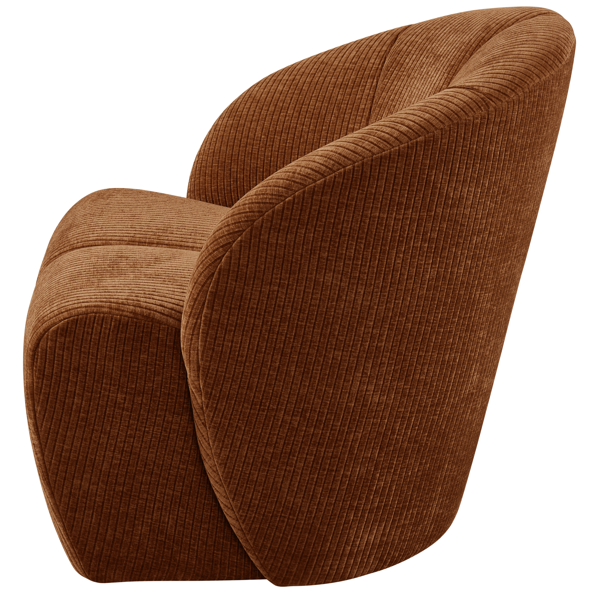 Draaifauteuil Mojo Mojo Draaifauteuil - Geweven Ribstof - Roestbruin