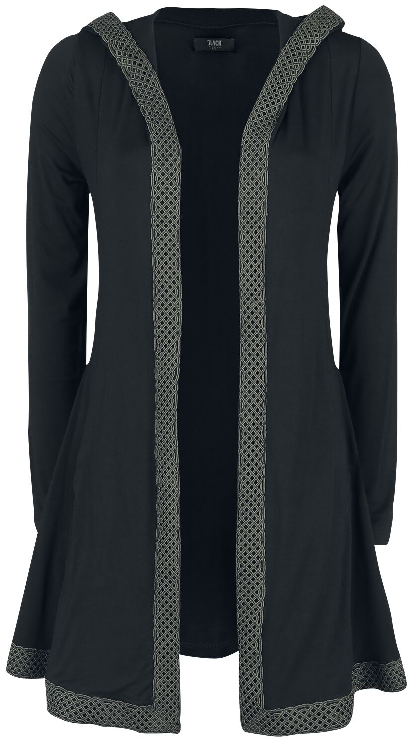 Gilet Avec Capuche Et Bords Nœuds Celtiques | Black Premium by EMP Cardigan