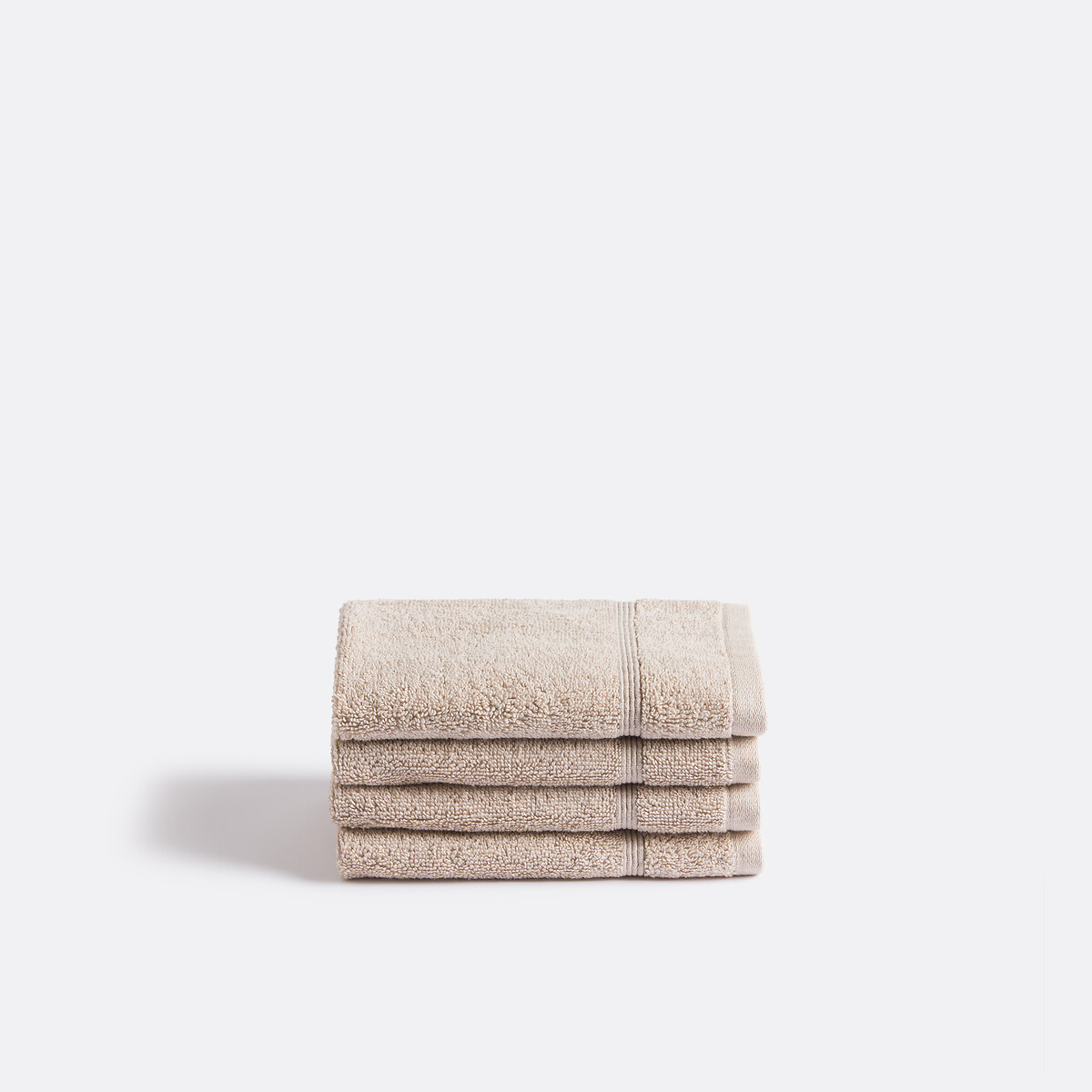 LA REDOUTE INTERIEURS<br>Conjunto de 4 toalhas de mão em tecido atoalhado 600 g/m², Zavara
