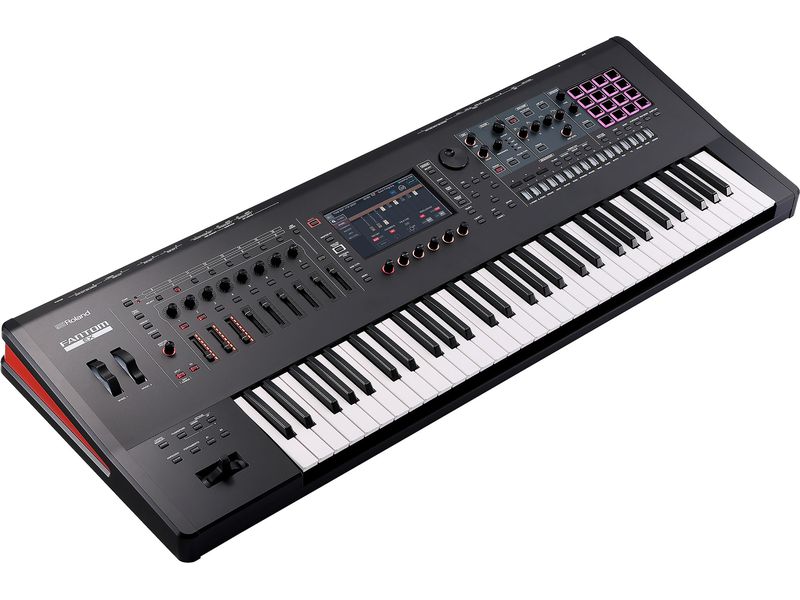 Roland Workstation FANTOM 6 EX Synthesizer-Topmodell mit neuester Soundtechnologie, intuitiver kreativer Bedienung und 61er-Synthesizertastatur