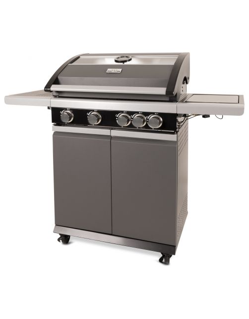 Patton Patio Pro Chef - Multi Grill 4+ Gasbarbecue - Barbecue - 54x133x113 cm 36 kg Grijs Zwart Geschikt Voor 6-10 Personen