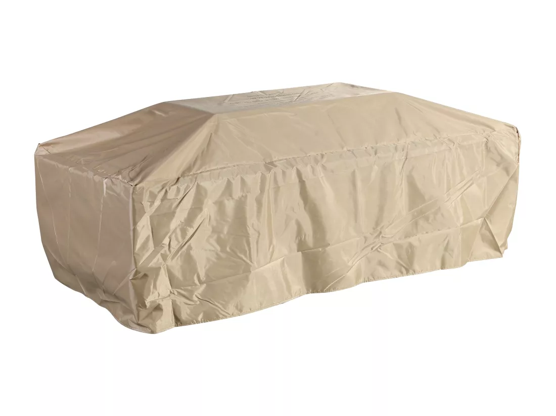 Table braséro rectangulaire au gaz en MGO effet béton – Foyer carré - SEROZA