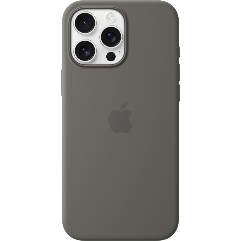 Apple Coque en silicone avec MagSafe pour iPhone 16 Pro Max - Gris minéral
