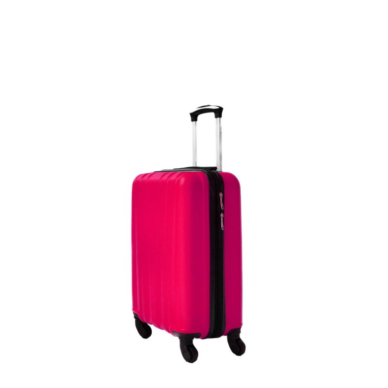 Lot de 3 valises rigides FG671 Extensibles 55, 65 et 75 cm Rose