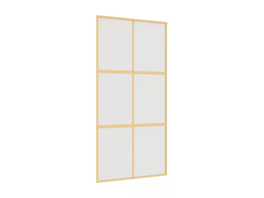 Porte coulissante doré 102,5x205 cm verre ESG dépoli aluminium