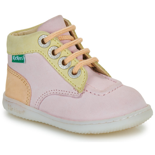 Kickers - KICKICONIC - Rose / Jaune / Abricot