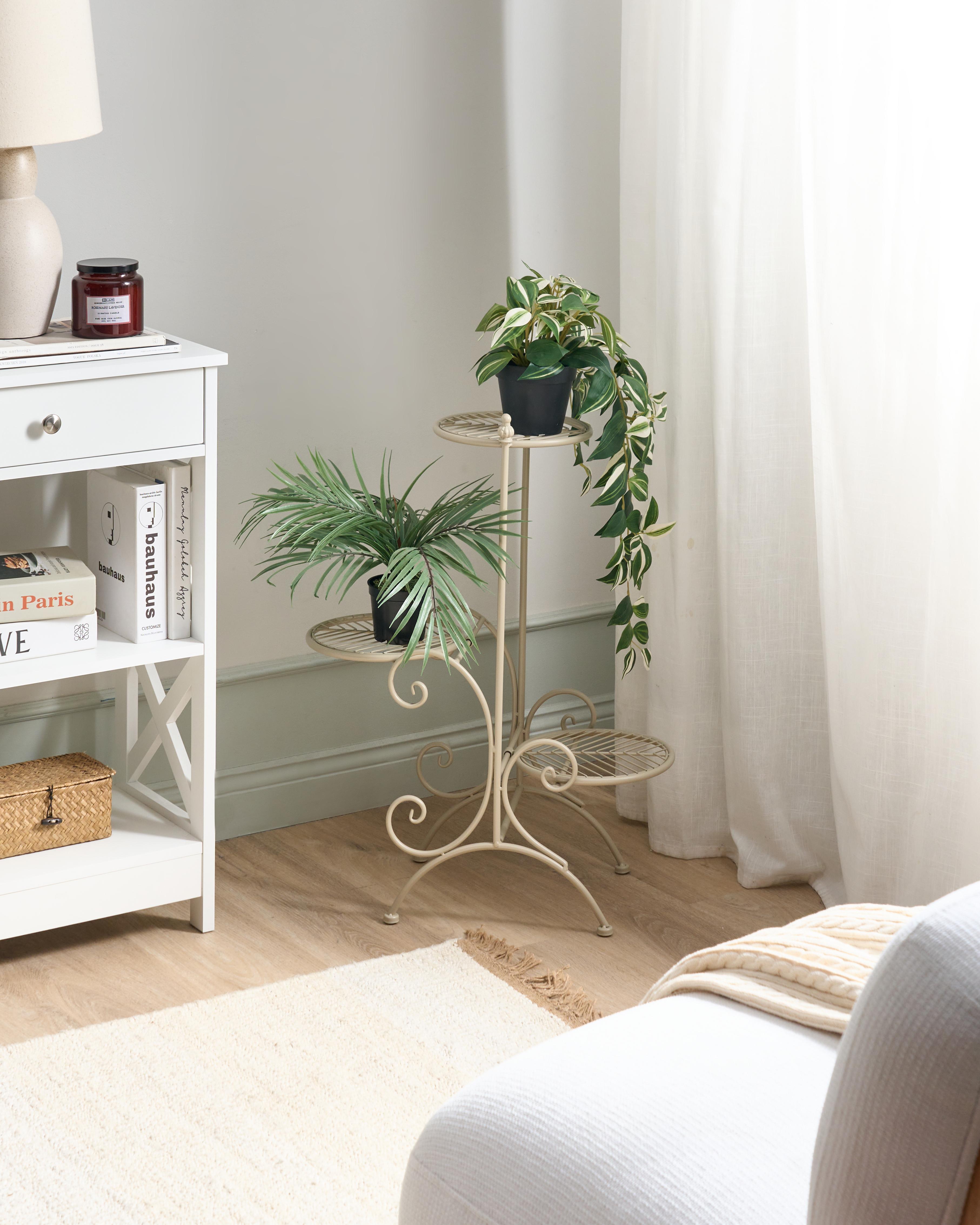 Plantenstandaard ASAGAO Metaal 26 cm Beige