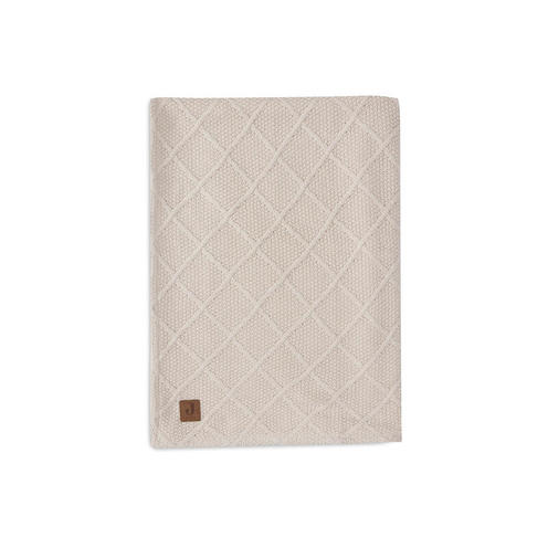 Couverture berceau fleece Check knit - Oatmeal - JOLLEIN