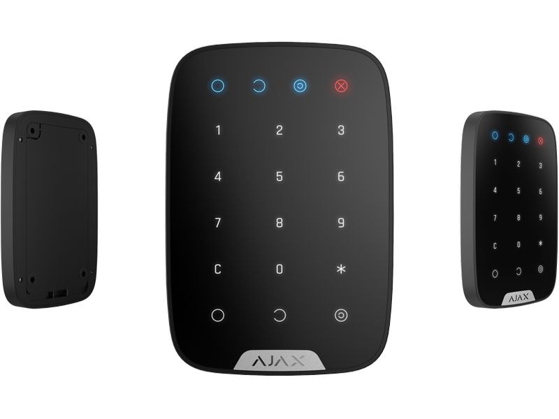 AJAX Bedienteil Baseline KeyPad Jeweller Schwarz Tastenfeld mit Wandhalterung