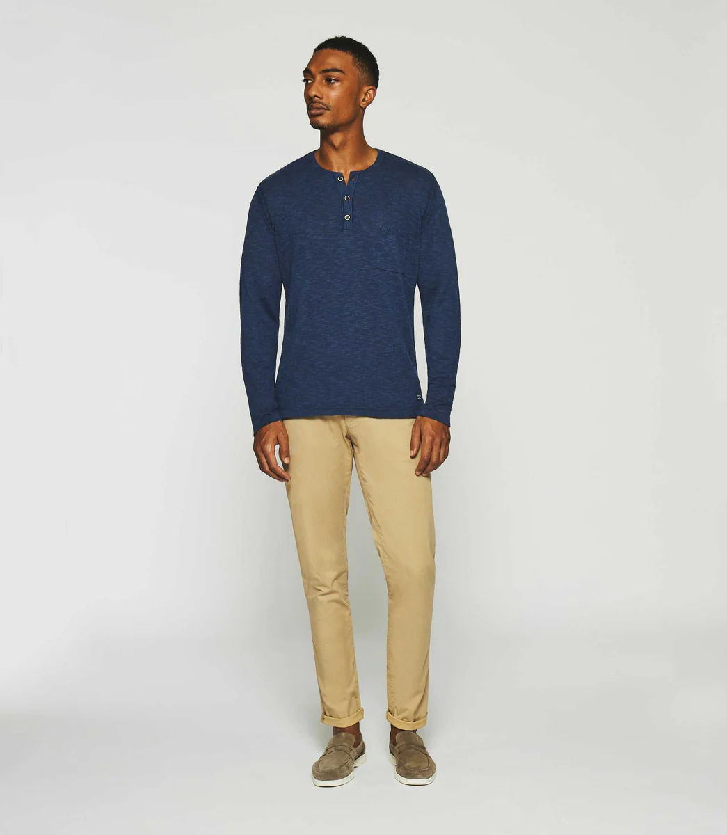Pull col tunisien marine DIETTER
