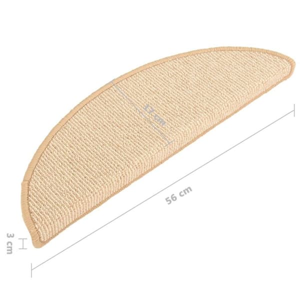 vidaXL Trappetrinnstepper 15 stk kremhvit 56x17x3 cm
