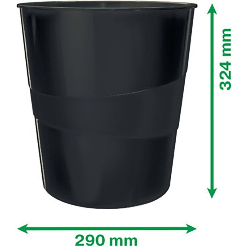 Corbeille à papier LEITZ RECYCLE noire 15 L