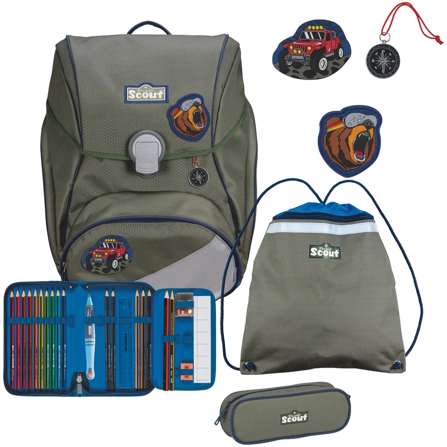 Scout Alpha - Schulranzen Set 4 tlg. Adventure