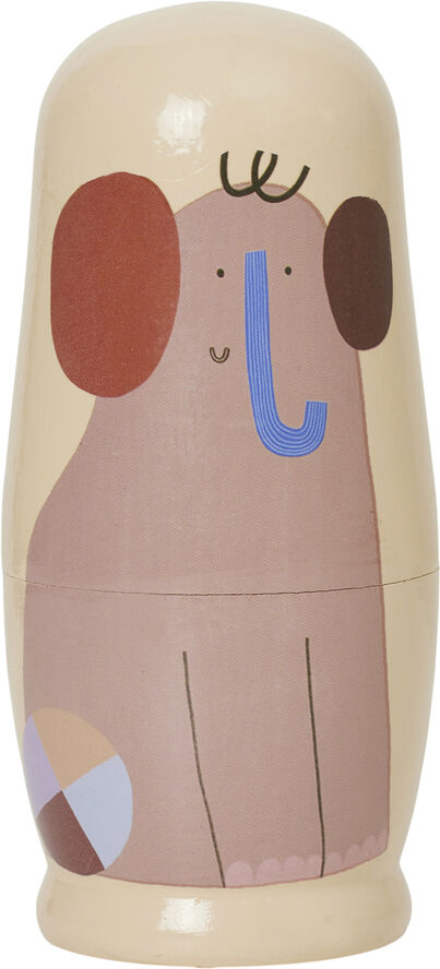 ferm LIVING Critter Nesting Dolls Multi