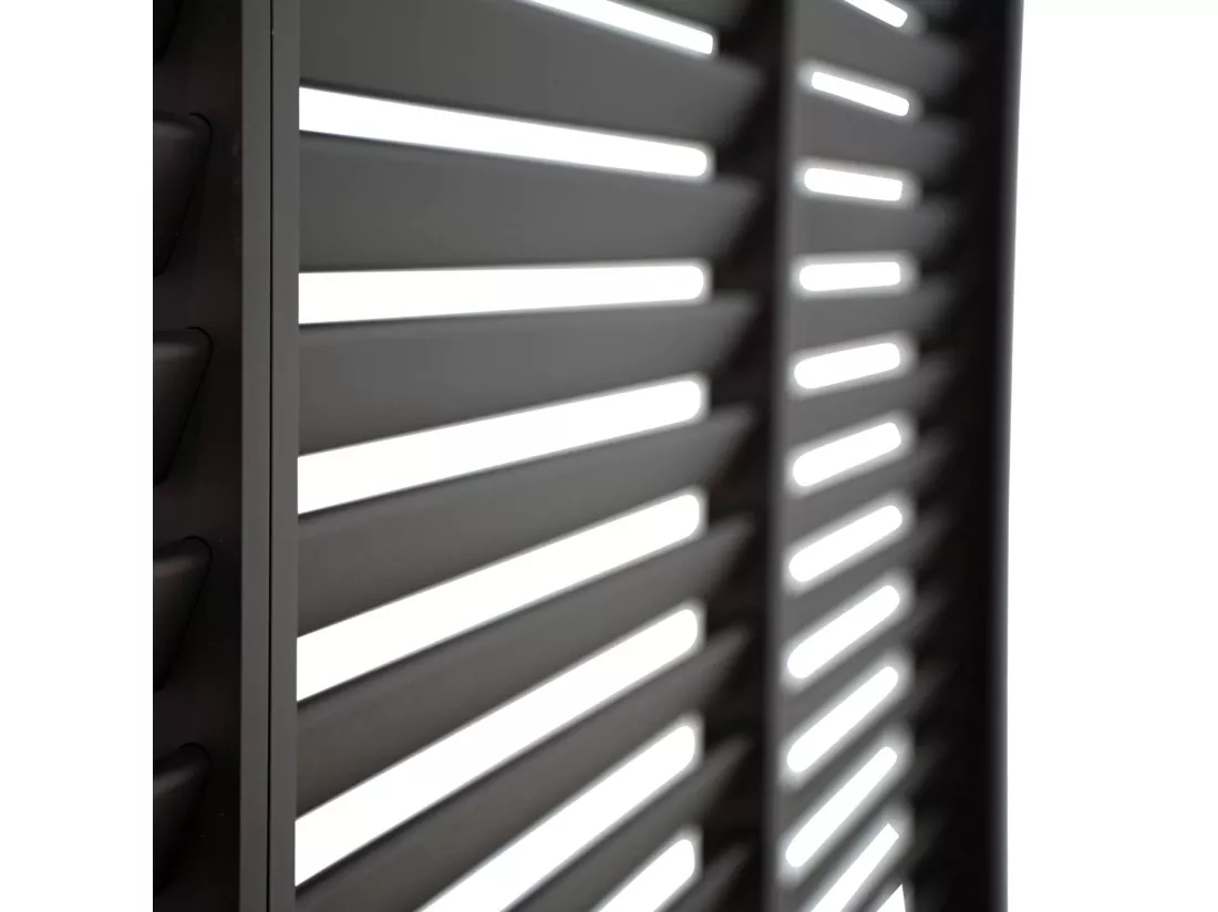 Persienne 100cm pour pergola bioclimatique Triomphe. panneau brise vue. côté 3m. aluminium. anthracite