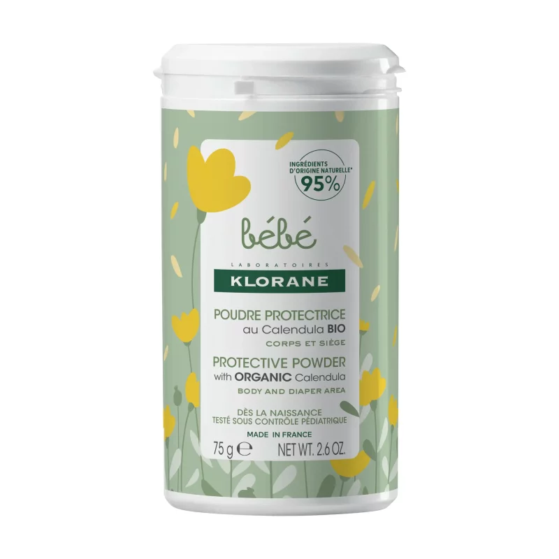 Poudre de toilette protectrice au Calendula BIO apaisant - Bébé - Peau normale - 75g