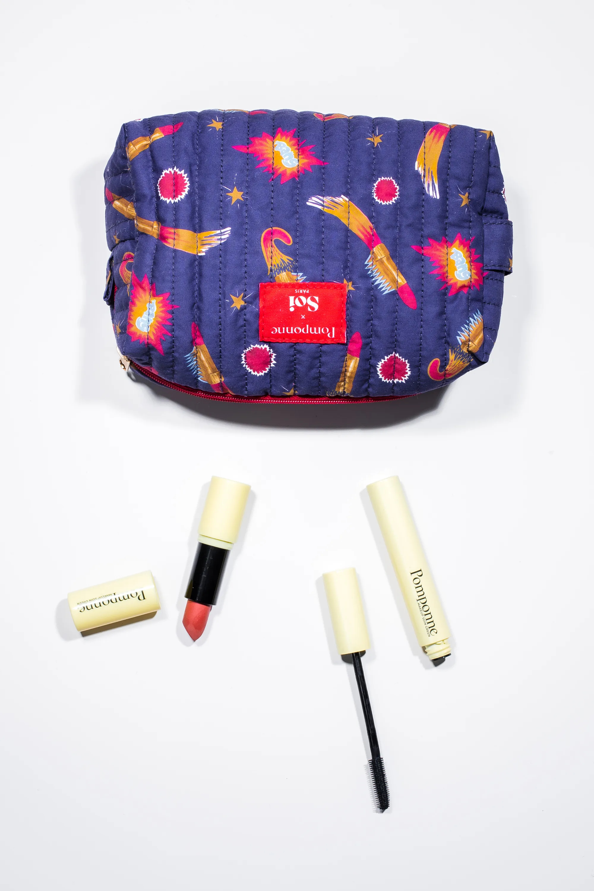 Pomponne Trousse mascara et rouge à lèvres en collaboration avec Soi Paris-12 g