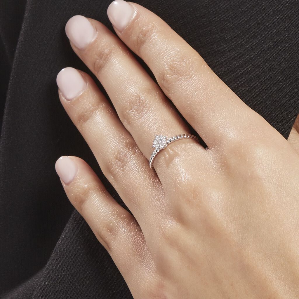 Bague Or Blanc Addie Diamants