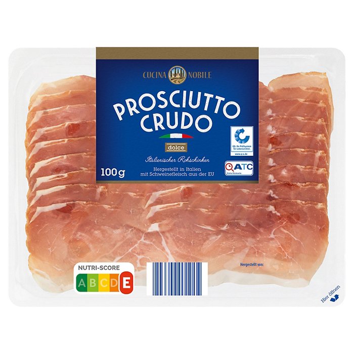 CUCINA Italienischer Prosciutto Crudo 100 g