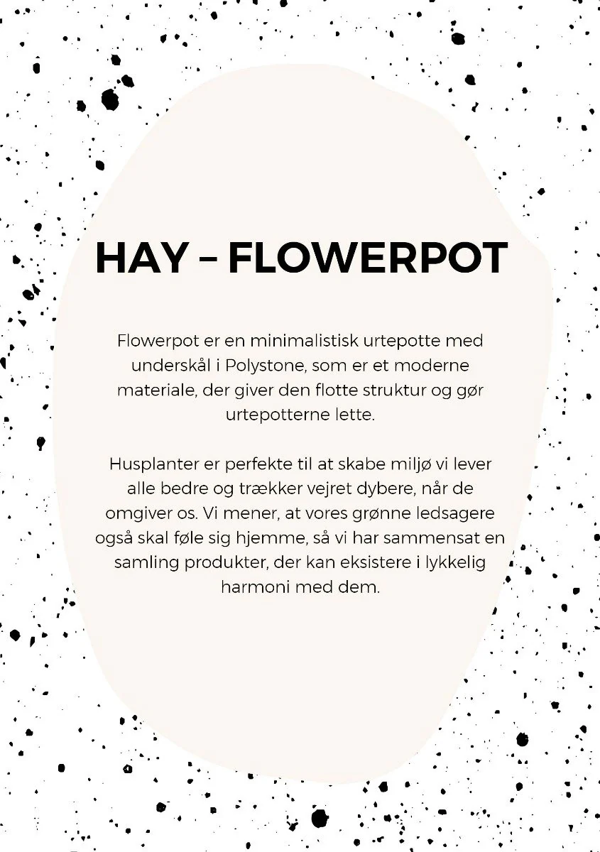 HAY  Flowerpot urtepotteskjuler, XL - sort - Ø: 21,5 cm.