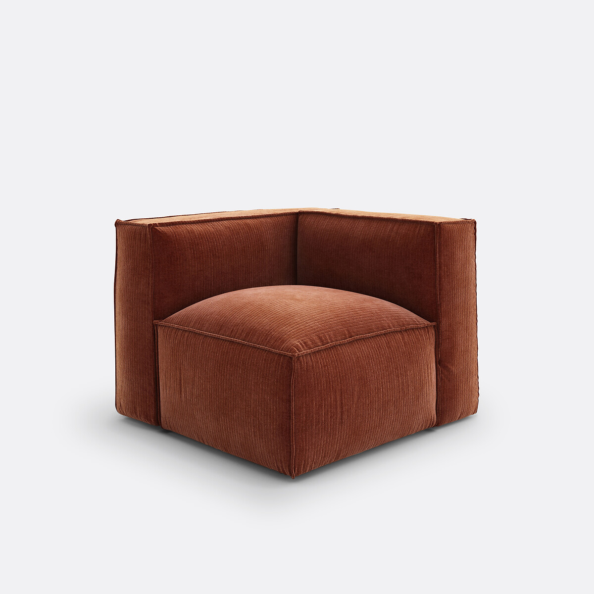 LA REDOUTE INTERIEURS<br>Sofá modular de canto, veludo cotelê vintage, Seven