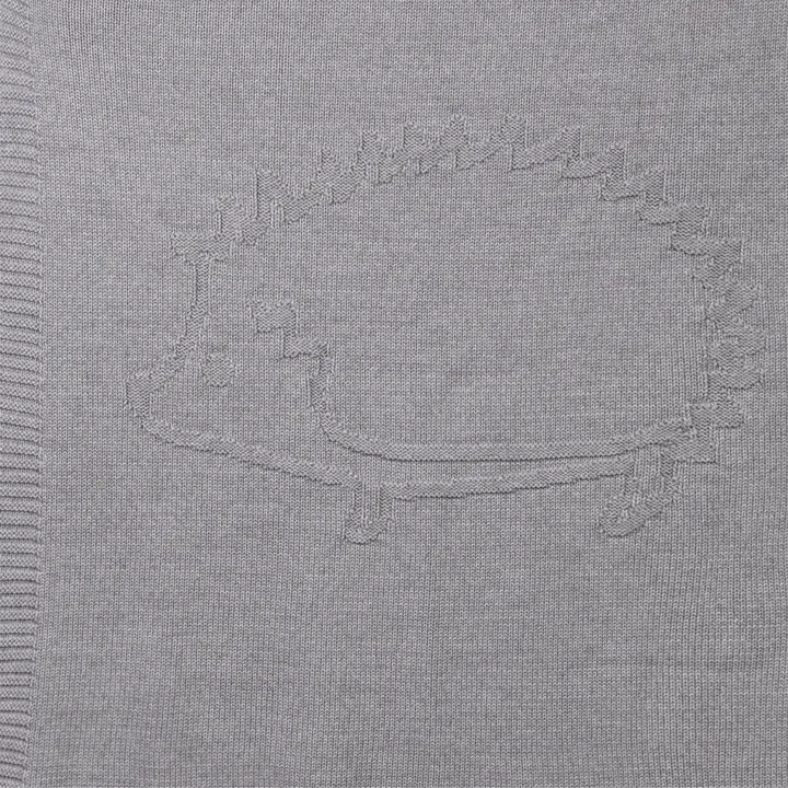 Tartine et Chocolat Plaid Hérisson en laine mélangée 75x100 cm | Gris clair