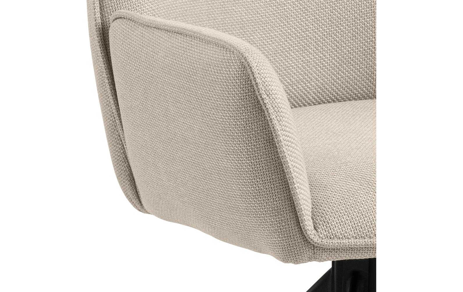 Stuhl Glenda, 2 Stück, Beige<br>Moderne Esszimmerstühle mit Armlehnen