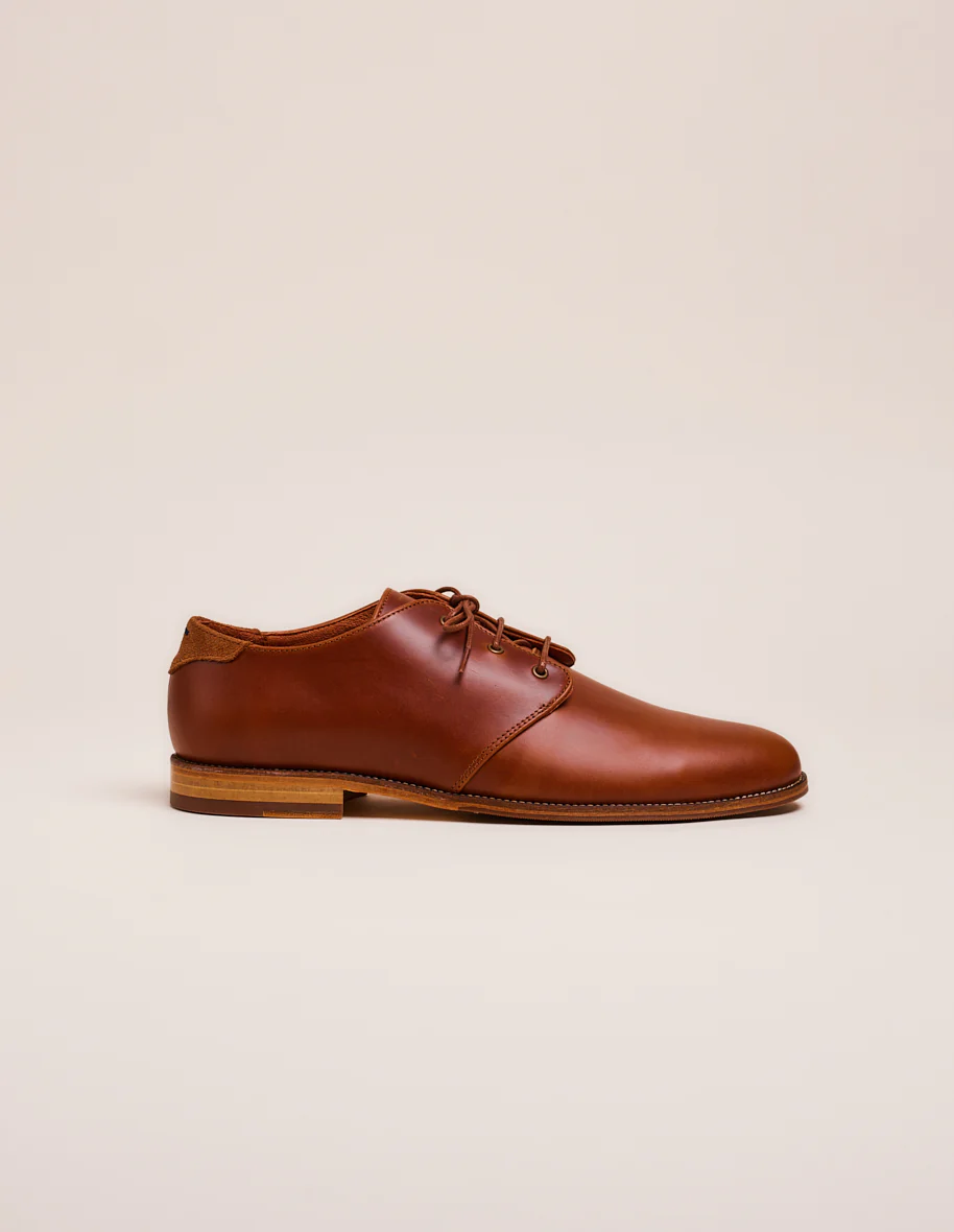 Derbies Alphonse - Cuir pull-up Miel