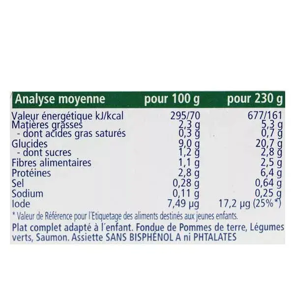 Prato de Fondue Hipp Organic Les Petits Gourmets com Batatas, Legumes Verdes e Salmão +12m 230g