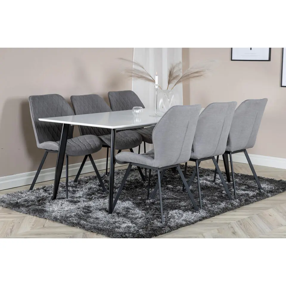 Eettafel Zwart Hout - 180x90x75cm - Polar