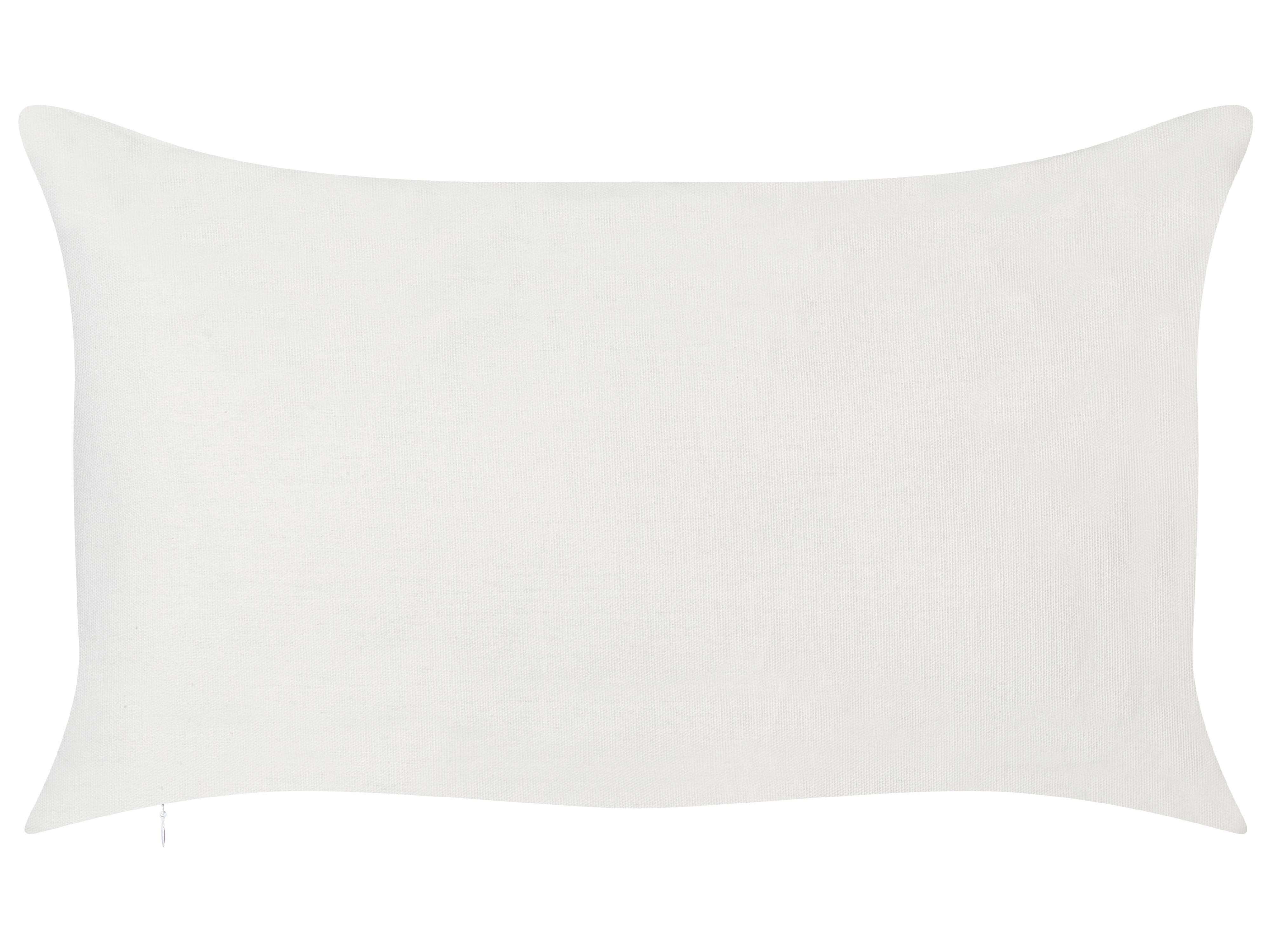 Set van 2 sierkussens ZALEYA Katoen 30 x 50 cm Wit bloempatroon