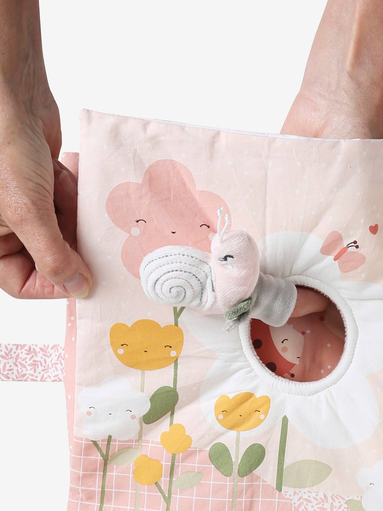 Livro sensorial + brinquedos de pelúcia de veludo, Pink Country, multicolorido