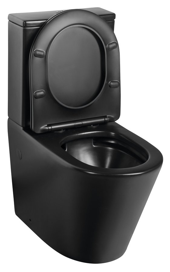 Sapho Paco randloos staand toilet zonder zitting zwart