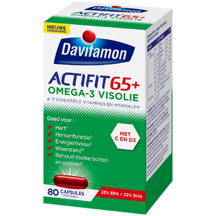 Davitamon Actifit 65  Omega-3 Visolie Capsules 80CP