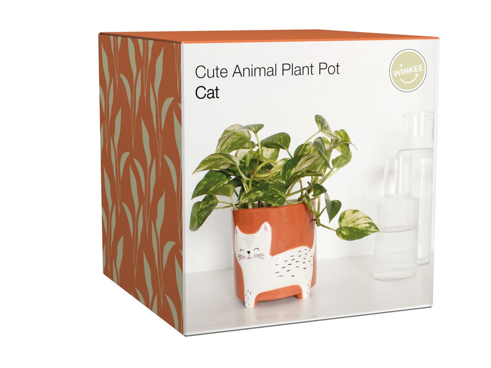 Winkee - Urtepotteskjuler - Flower pot cat - 13 cm