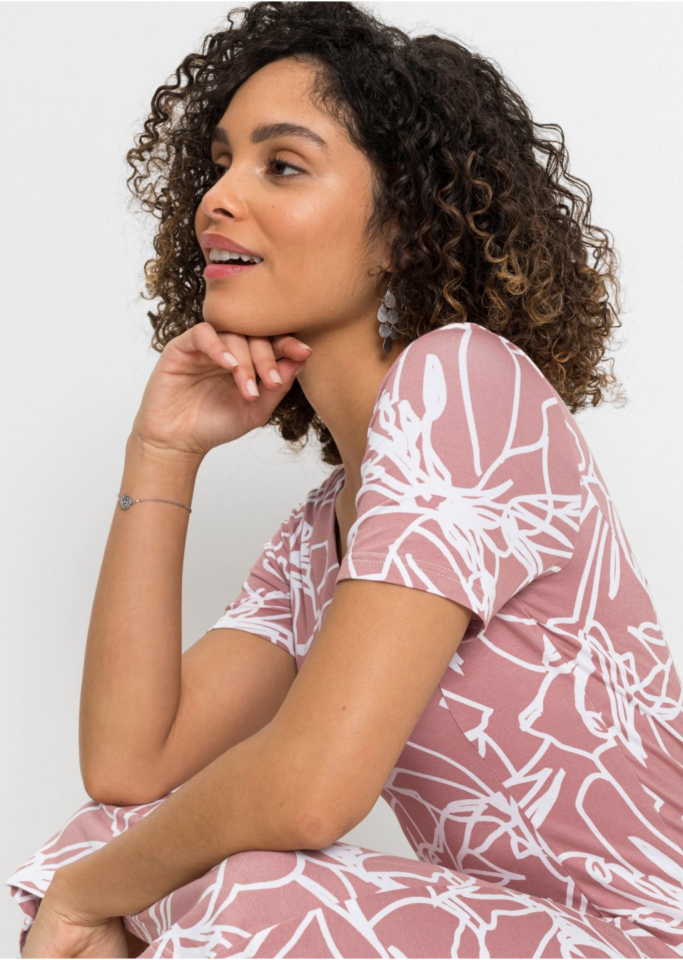 Robe en jersey imprimé