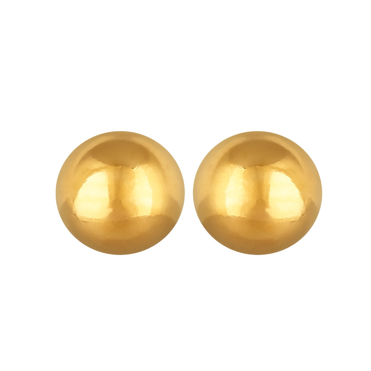 Boucles d'oreilles acier jaune boule 5MM
