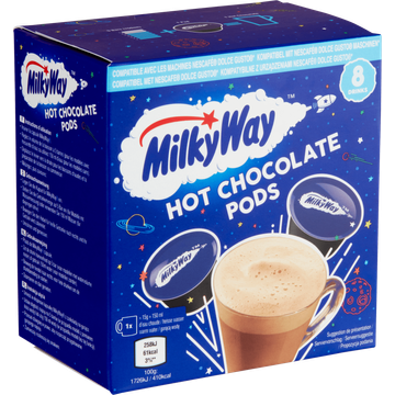 Milky Way Hot Chocolate Pods 8 x 15 g