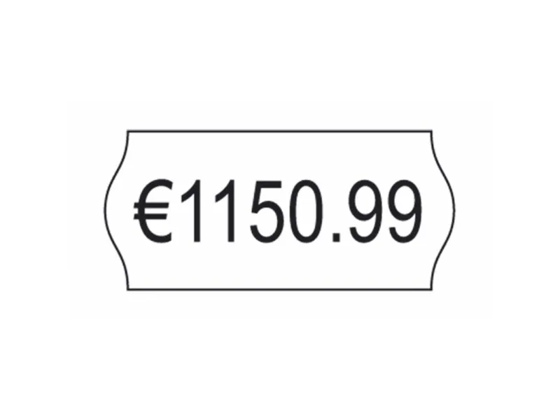Prisetiket Avery PLR1226 hvid 26x12 mm aftagelige - (15.000 etiketter)