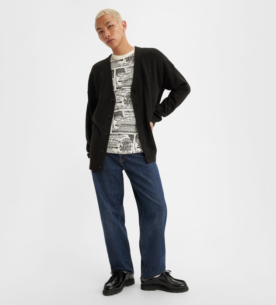 Calça jeans Levi's 568 Stay Loose, cor índigo escuro.