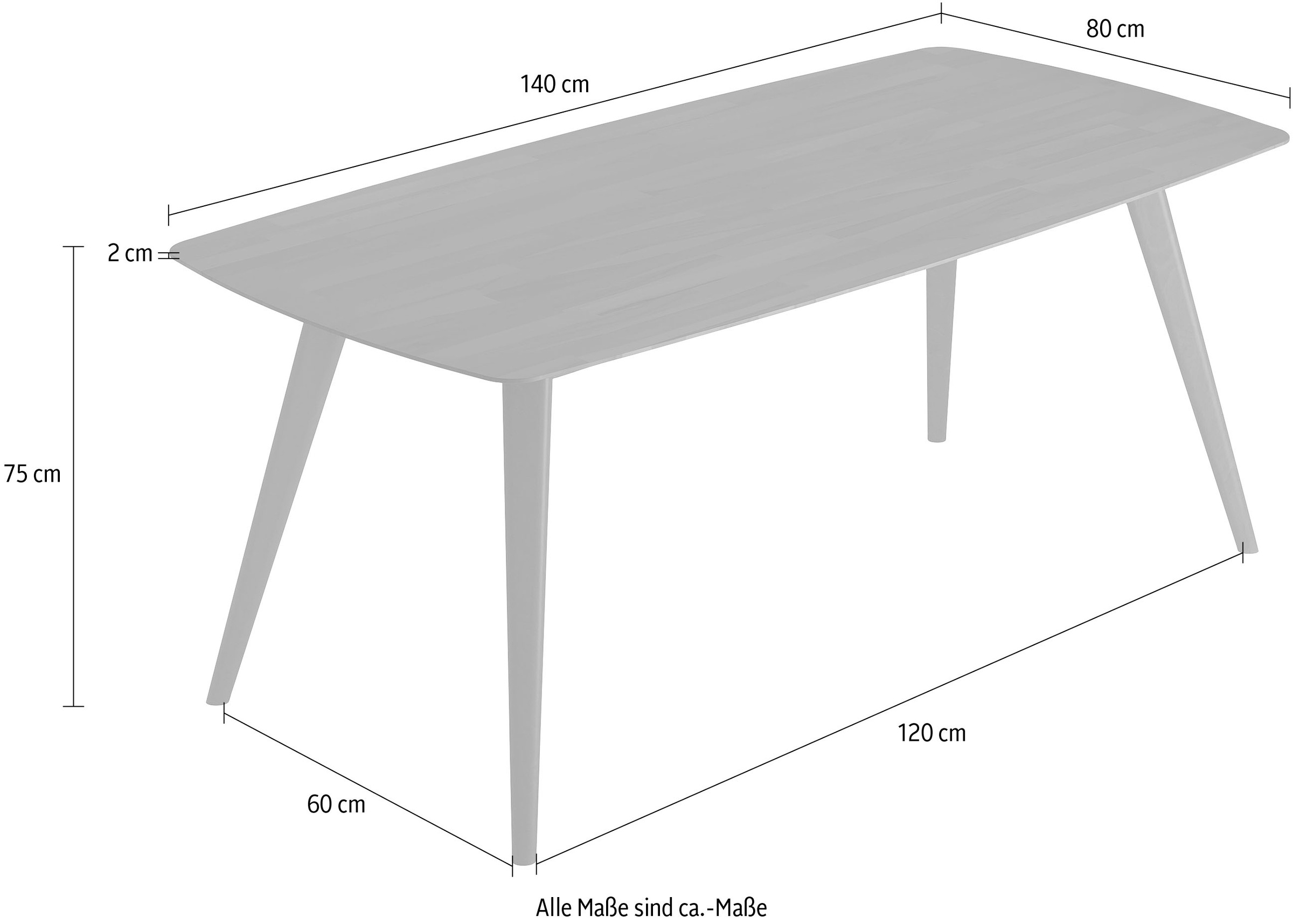 INOSIGN Esstisch Breite 140 cm und 180 cm