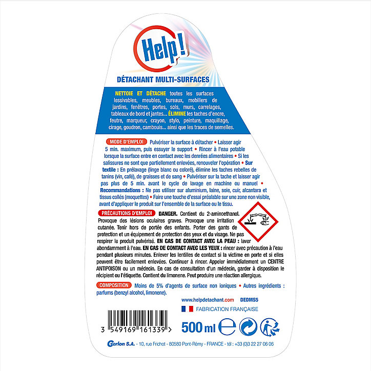 Détachant multi-surfaces action puissante Gerlon 500ml