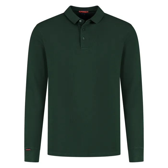 Superdry Cotton Long Sleeve Pique Polo Heren