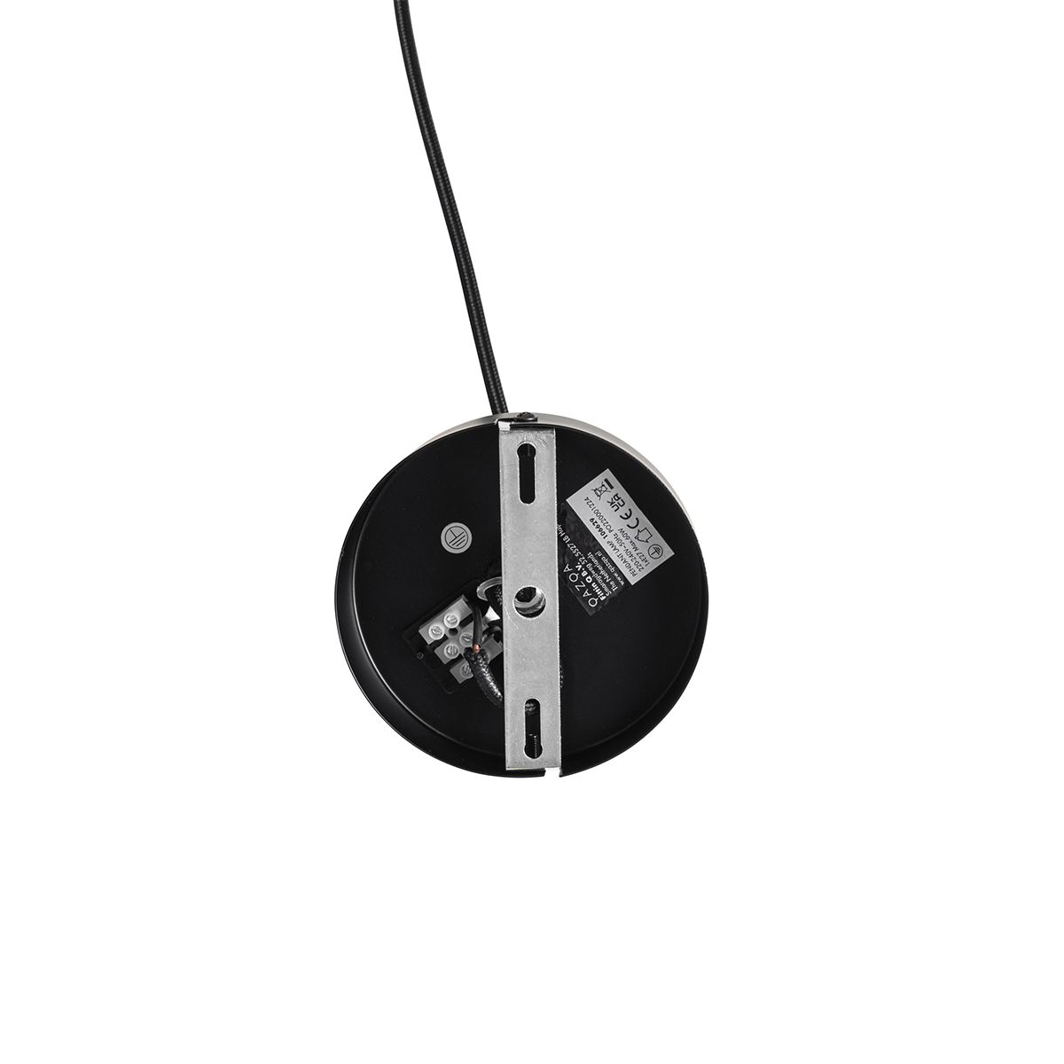 Oosterse hanglamp zwart met goud 35 cm - Japke