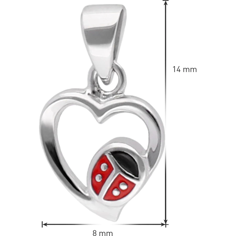 trendor Mädchen-Halskette mit Herz-Anhänger Silber 925 Collier silver