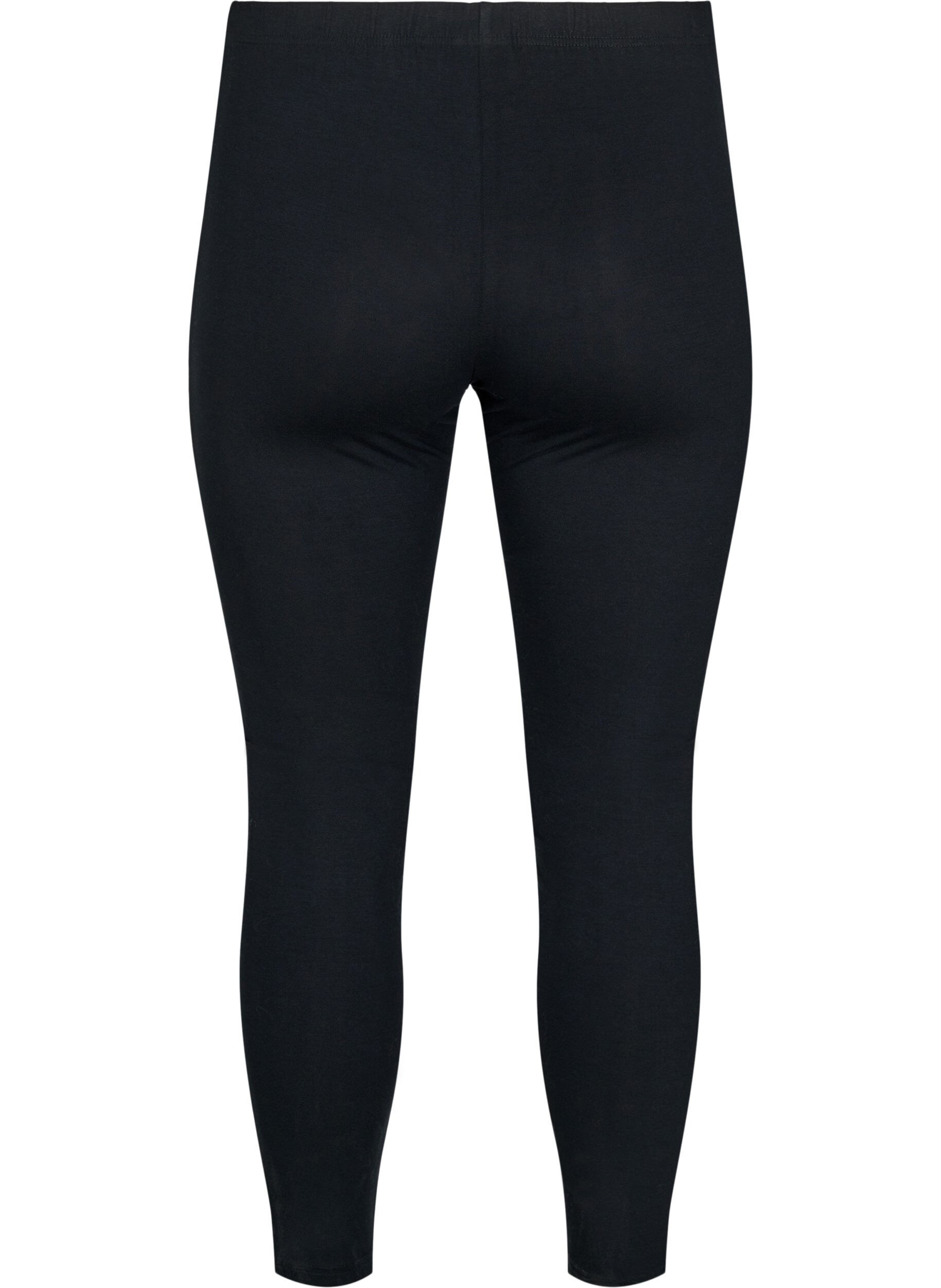 Leggings i viskose med leoprint-stribe