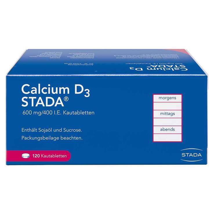 Calcium D3 STADA® 600 mg/400 I.E. Kautabletten, 120 St