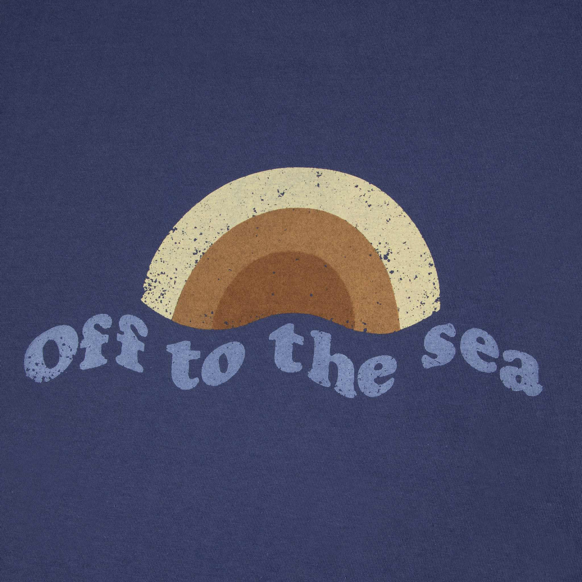 T-shirt bleu Off To The Sea coton et coton recyclé - modèle lugny