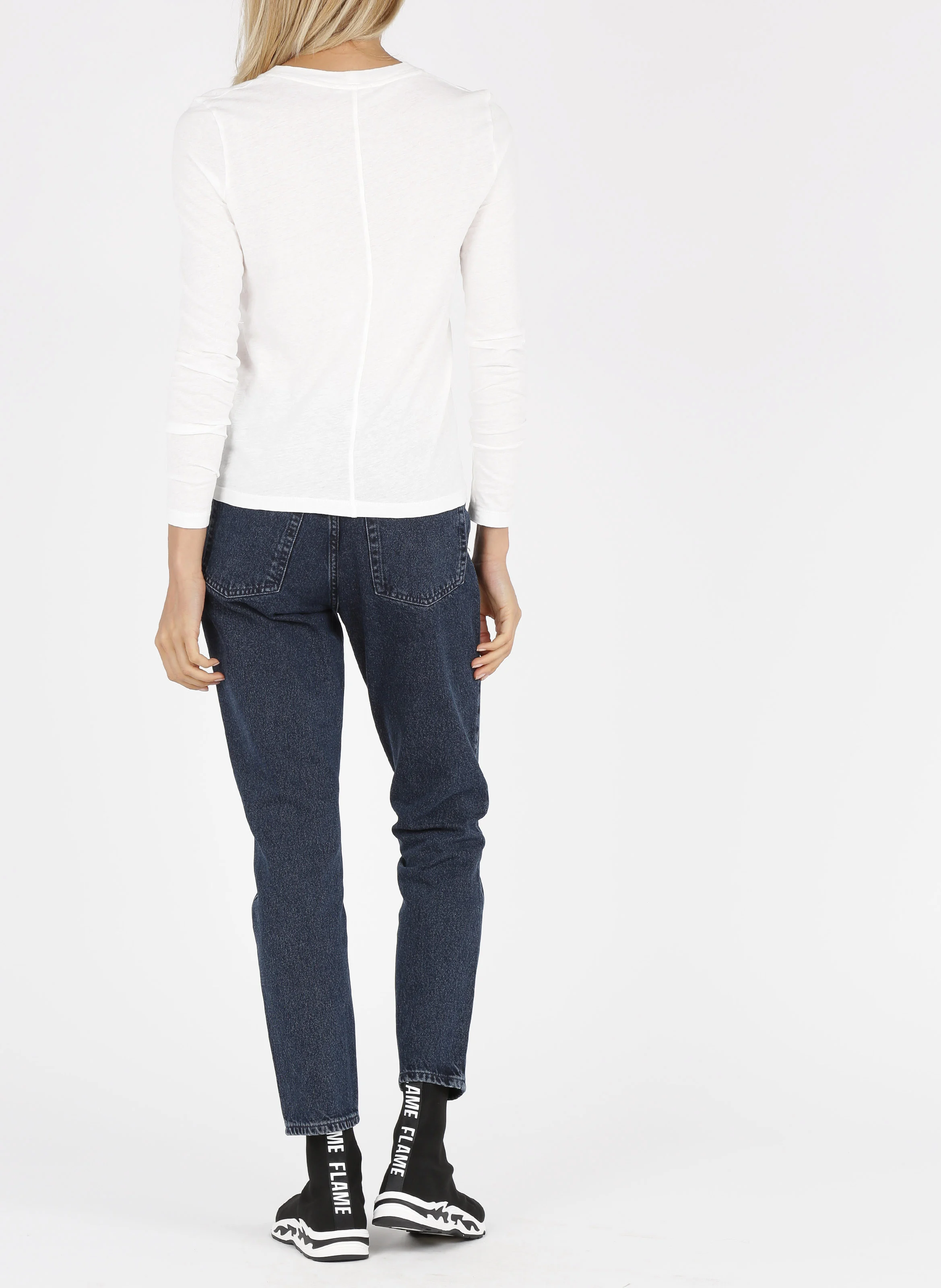GAMIPY - Tee-shirt col rond en coton | Blanc